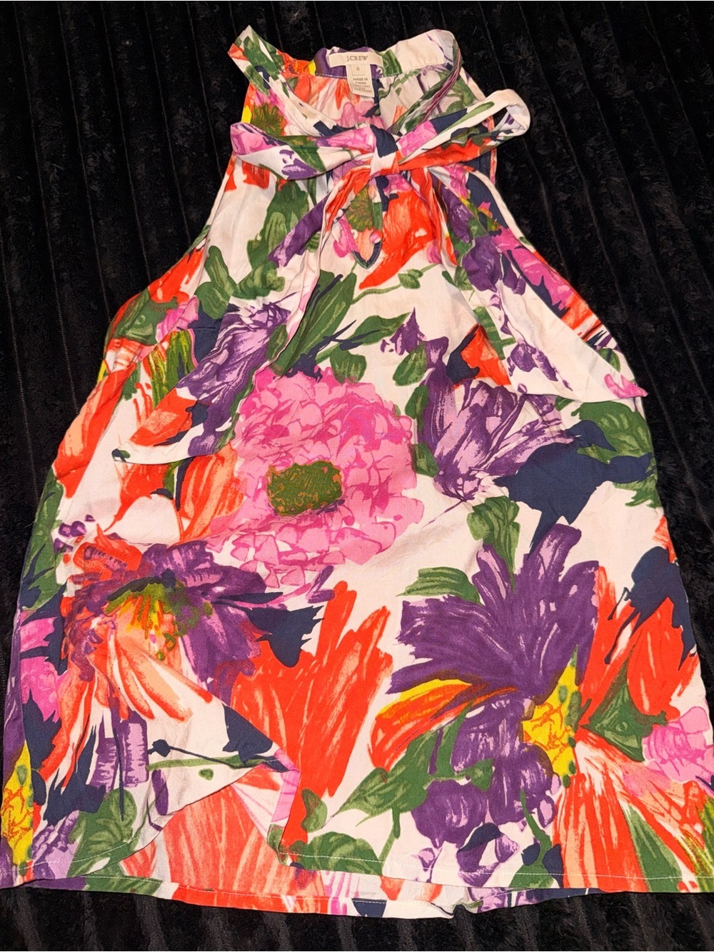 J. Crew Multicolor Floral Halter Dress
